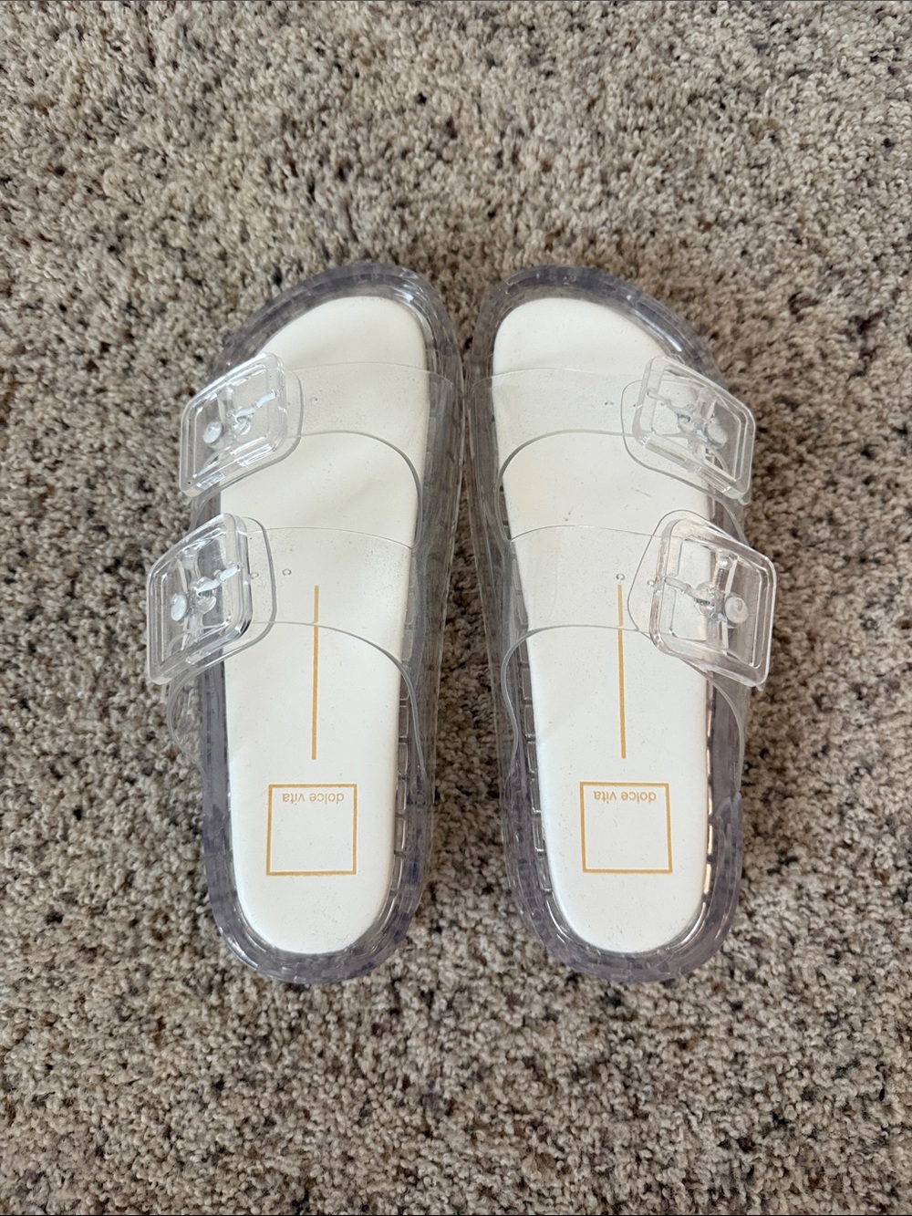 Dolce Vita double buckle clear jelly shoe